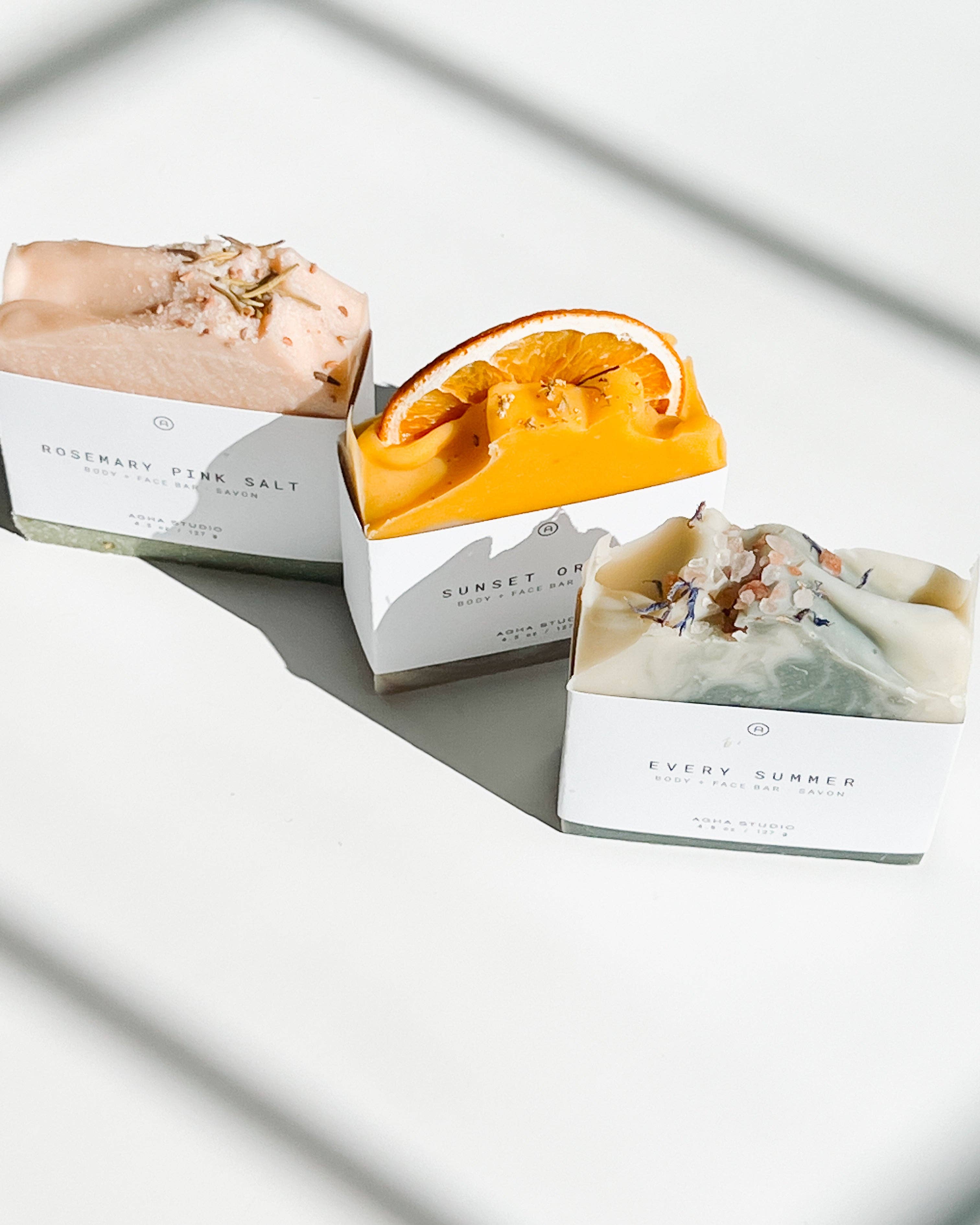 Agha Studio - Wholesale Bar Soap - Sunset Orange Body + Face Bar2