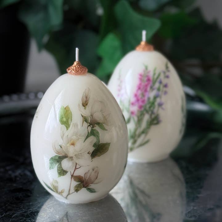VR.candle - Wholesale Novelty Candle - Floral Easter Egg Candle: Spring holiday Decor2