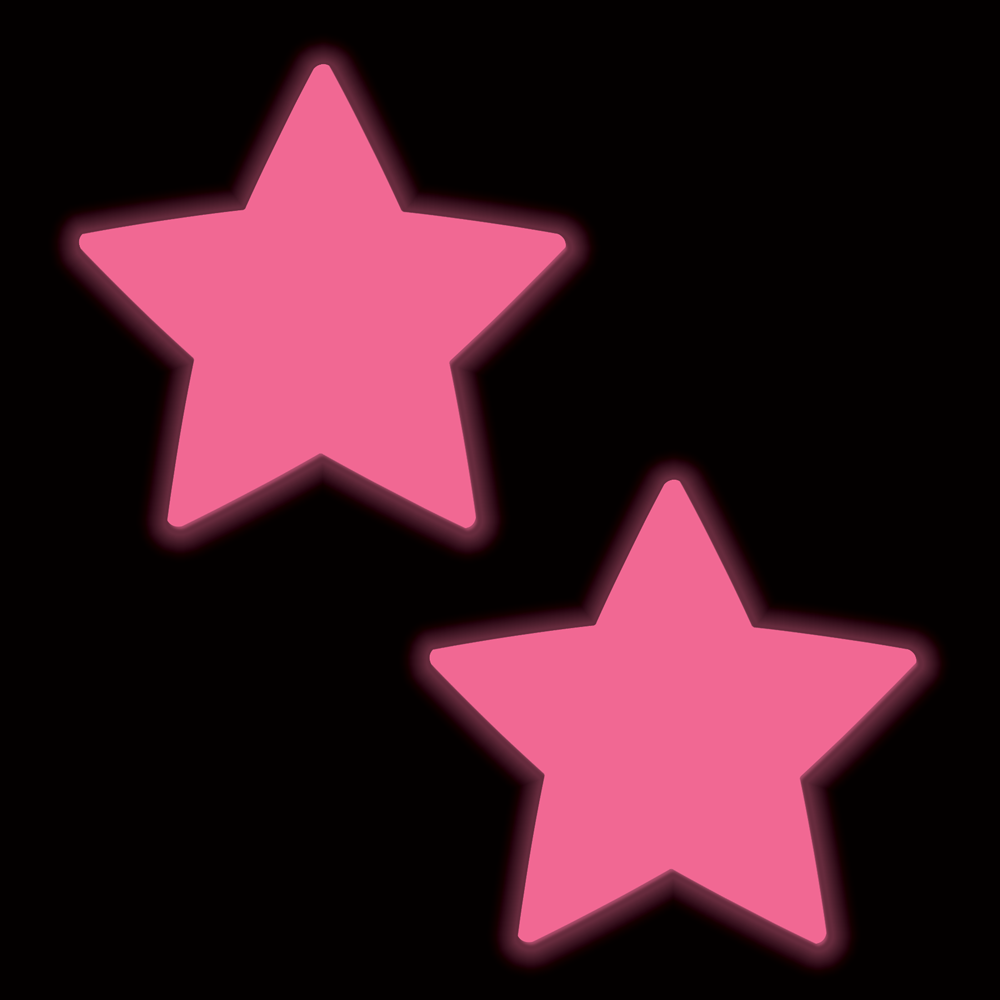 Pastease® - Wholesale Nipple Pasties - Women's - Star: Glow-in-the-Dark Neon Star Pasties Nipple Covers3