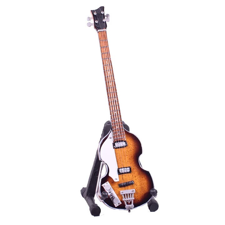 Wooden Electric Guitar Miniature 20cm with Stand for wholesale by giftland