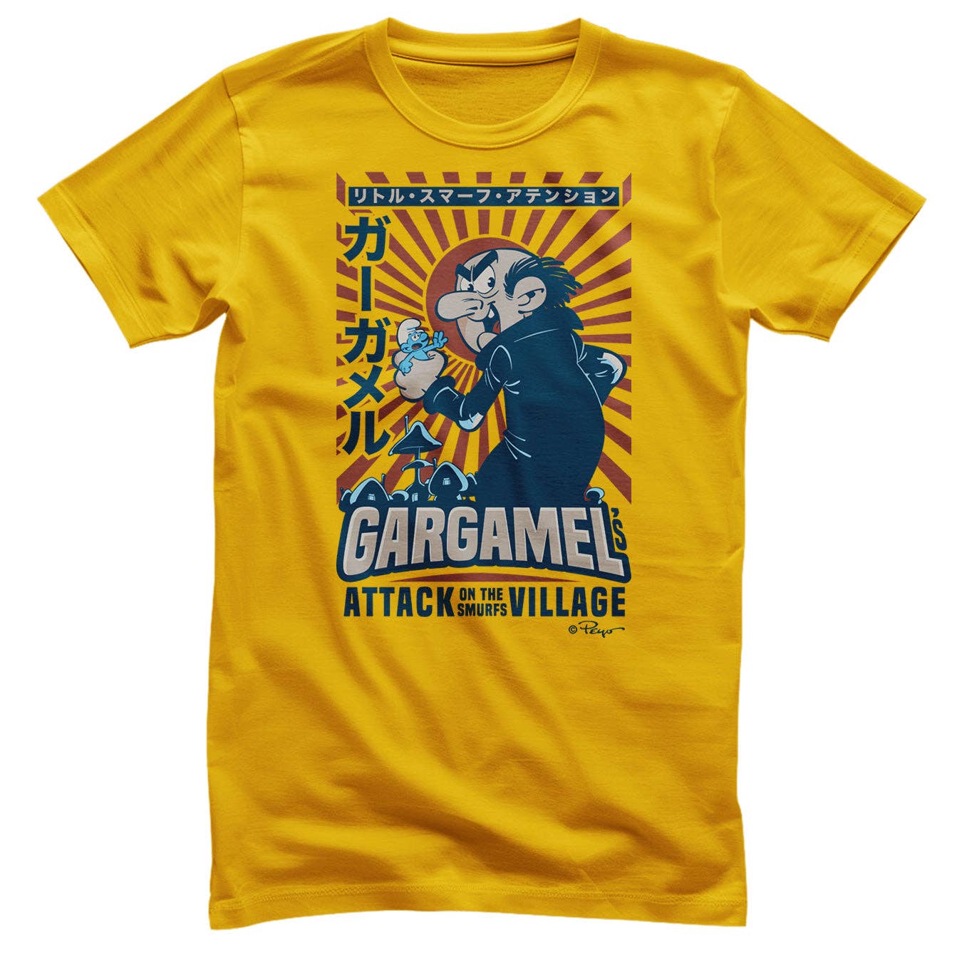 Hybris Production AB - Wholesale Screen Printed T-Shirt - Unisex - Gargamel - Attack Of The Smurfs Village T-Shirt5