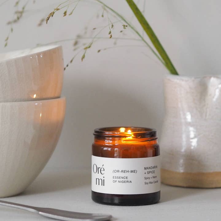 Oré mi - Wholesale Jar/Filled Candle - Mandarin & Spice 60ml Candle1