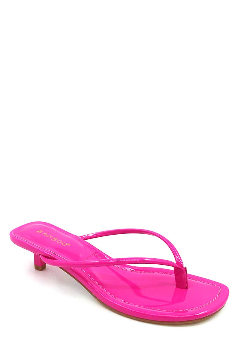 JOIA ACCESSORIES - Wholesale Sandals - Women's - FASHION THONG STRAP SLIP MINI HEEL, DAYLIGHT 01 122