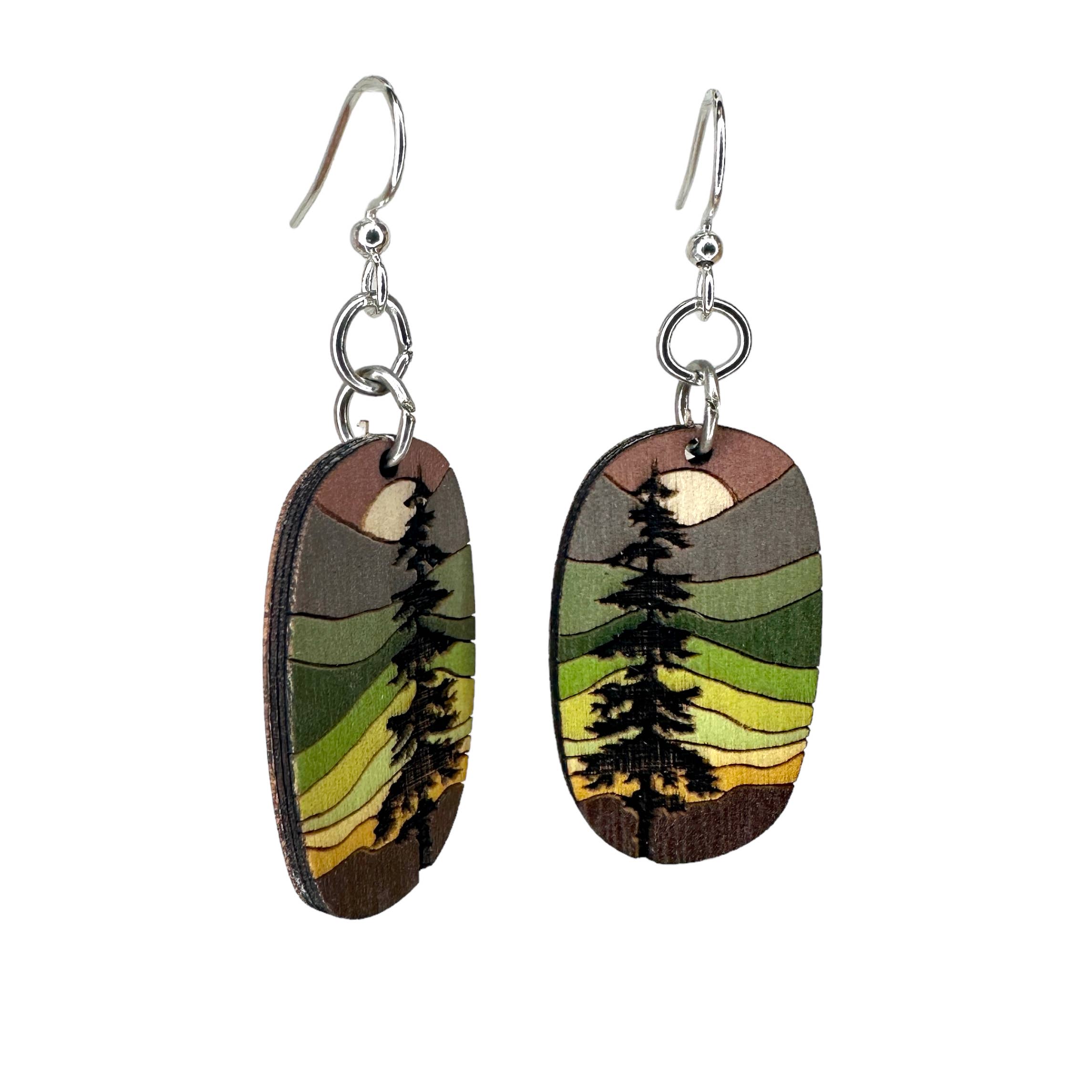 Green Tree Jewelry - Wholesale Dangle Earrings - Lone Pine Blossoms #2143