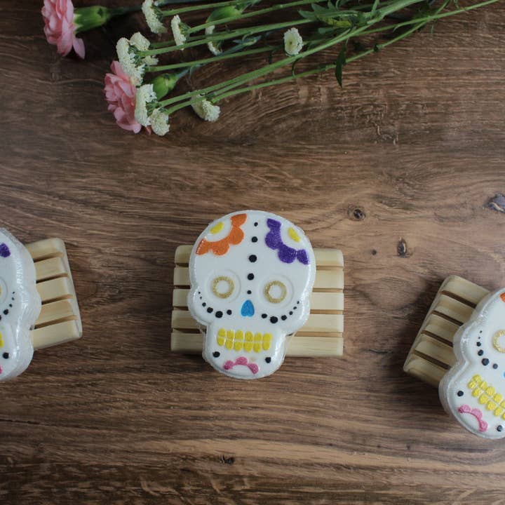 Bath bomb - 5.25 oz - Sugar Skull for wholesale by Wicked Bubbles LLC