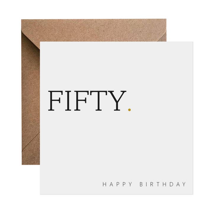 50th Birthday Day - Simple Typography Design for wholesale by PMPrinted