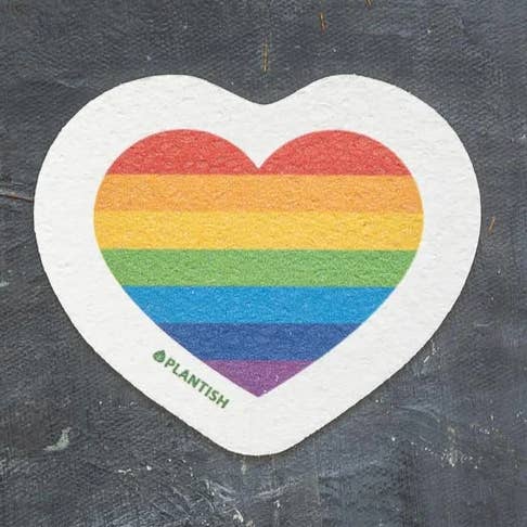 Rainbow Heart - Pop-up Sponge for wholesale by Plantish