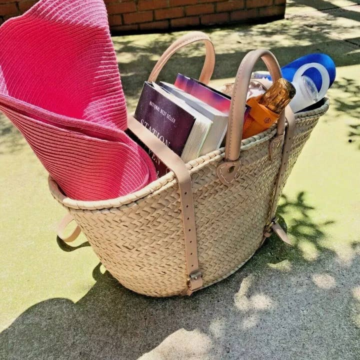 Twins Basket - Wholesale Beach Bag - Handwoven Straw Bag – Cute Summer Basket, Beach bag