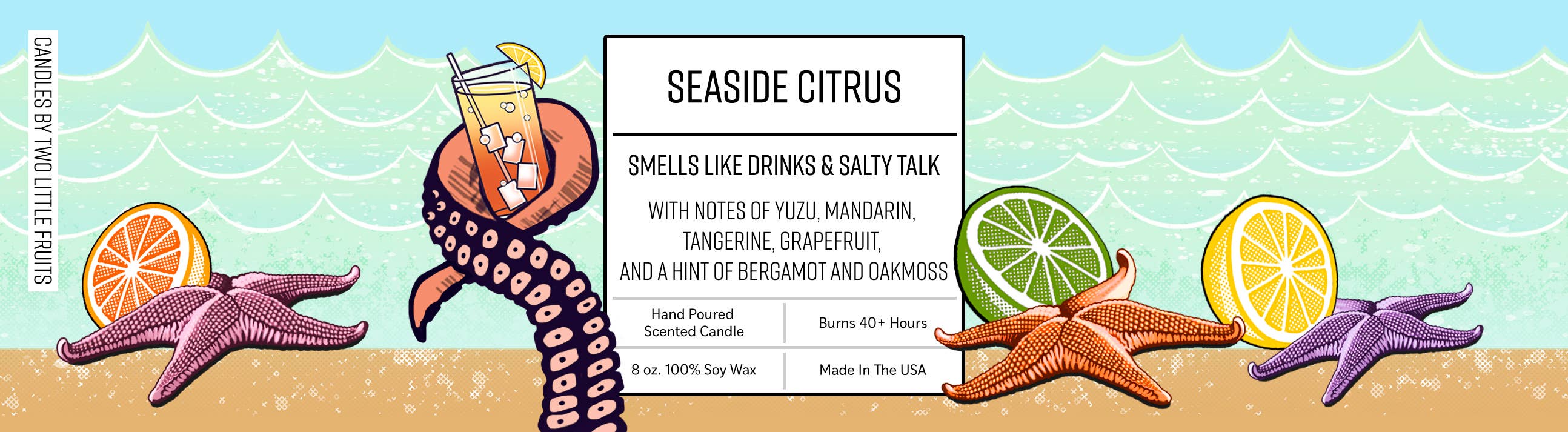 Two Little Fruits - Wholesale Jar/Filled Candle - Yuzu Grapefruit Soy Candle – Bright Citrus 8oz6