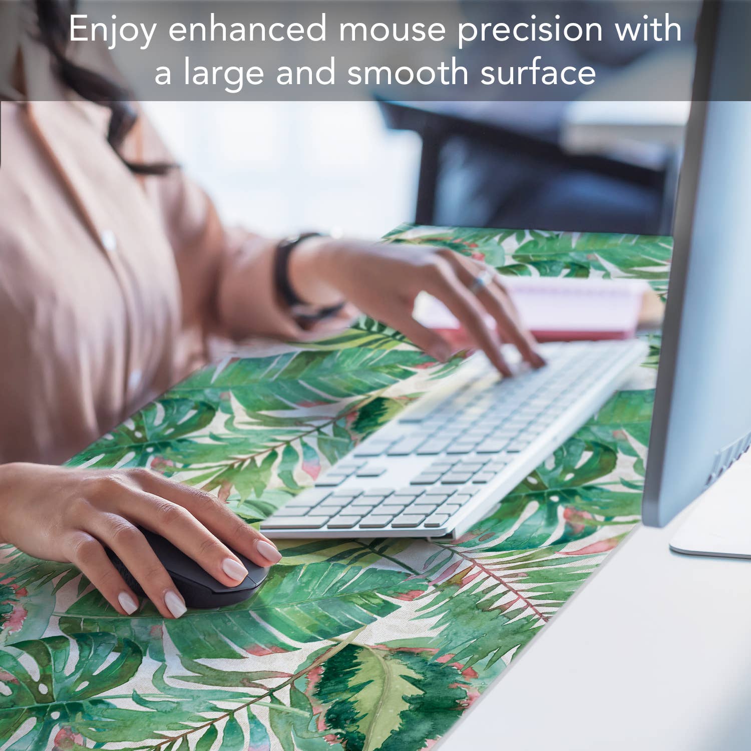 CounterArt/Highland Home/Thirstystone - Wholesale Desk Pad - Large Waterproof Desk Protector-Jungle 32” x 16"  1