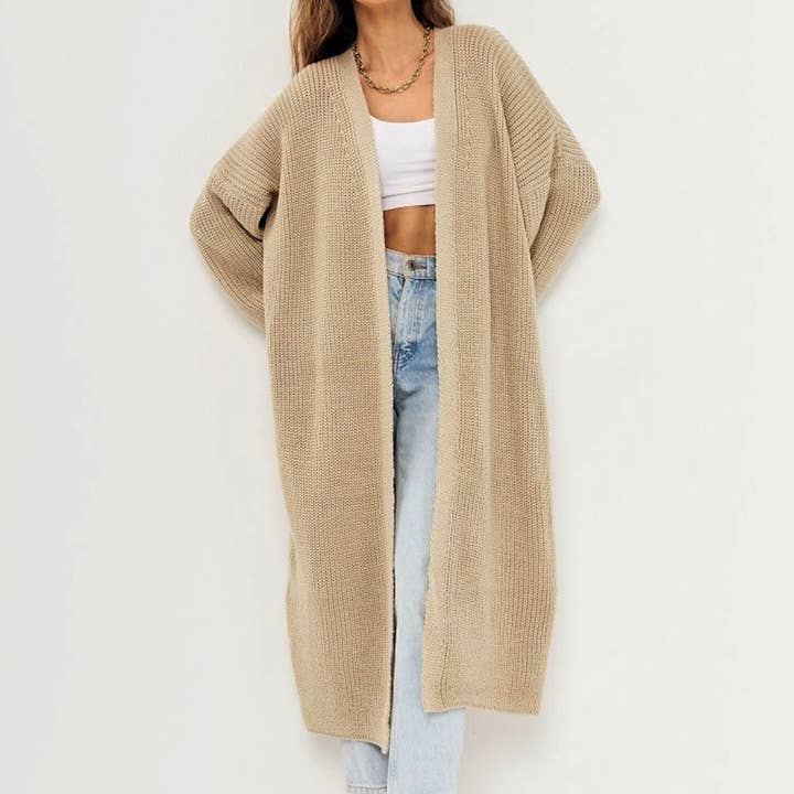 CASUAL LOOSE LONG SOLID COLOR UNBUTTONED CARDIGAN and other Purchase Wholesale jersey cashmere. Free Returns & Net 60 Terms on Faire trending on Faire.