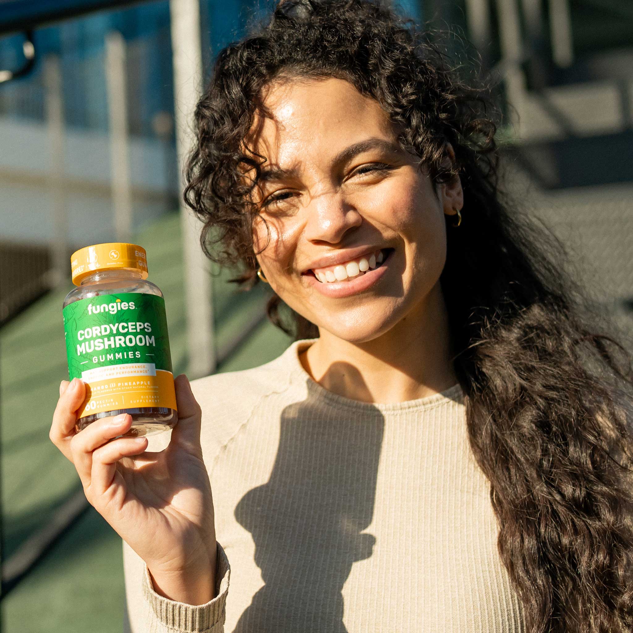 Fungies Mushroom Gummies – Großhandel Nahrungsergänzungsmittel/Vitamin zum Einnehmen – Fungies Cordyceps Pilz Energieriegel mit Mango und Ananas1