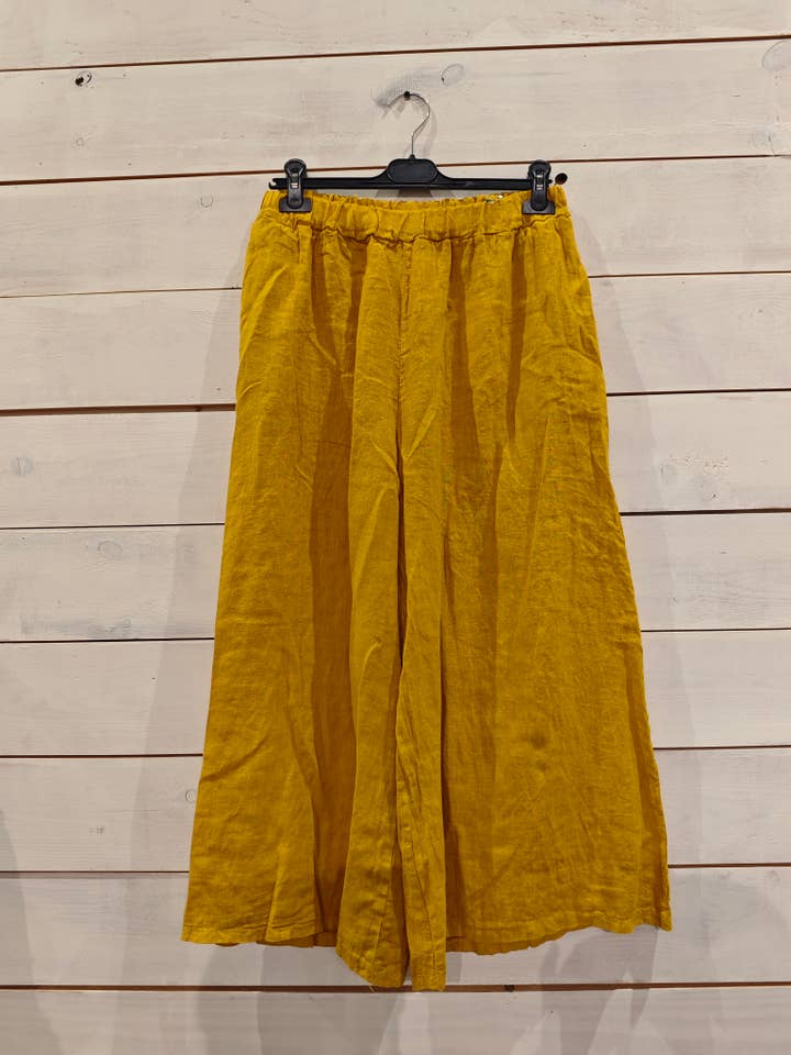 Linos y Textiles - Wholesale Pants - Women's - REF 6272 WIDE LEG MIDI PANTS 100% LINEN