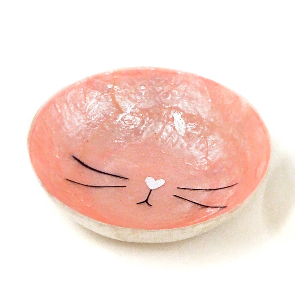 Dekorasyon Gifts  Decor - Vente Assiettes/plats/bols de décoration - Bol Mini Capiz de 3 po avec nez de lapin0