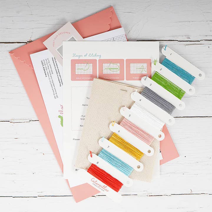 Caterpillar Cross Stitch – wholesale Embroidery/cross-stitch supplies – Oh Sew Crafty - Cross Stitch Kit1