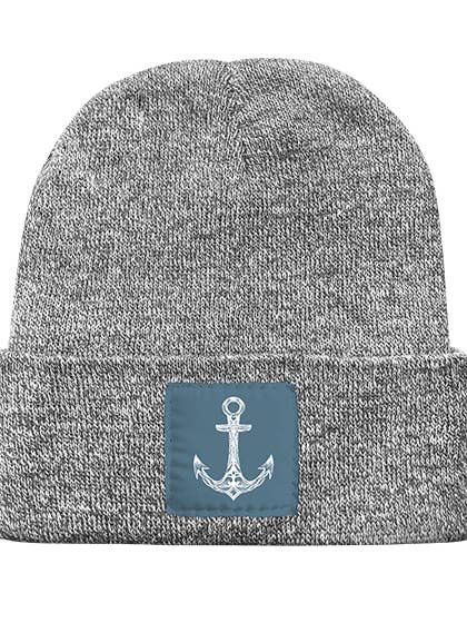 Anchor beanie mottled grey for wholesale by ONELOVE
