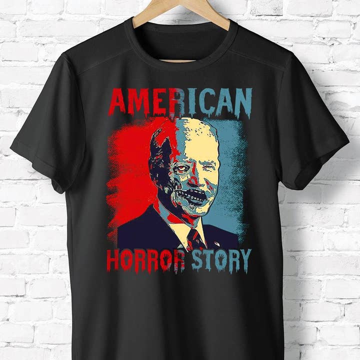 Black American Horror Story Shirt, Funny Biden, Funny Halloween for wholesale on Faire
