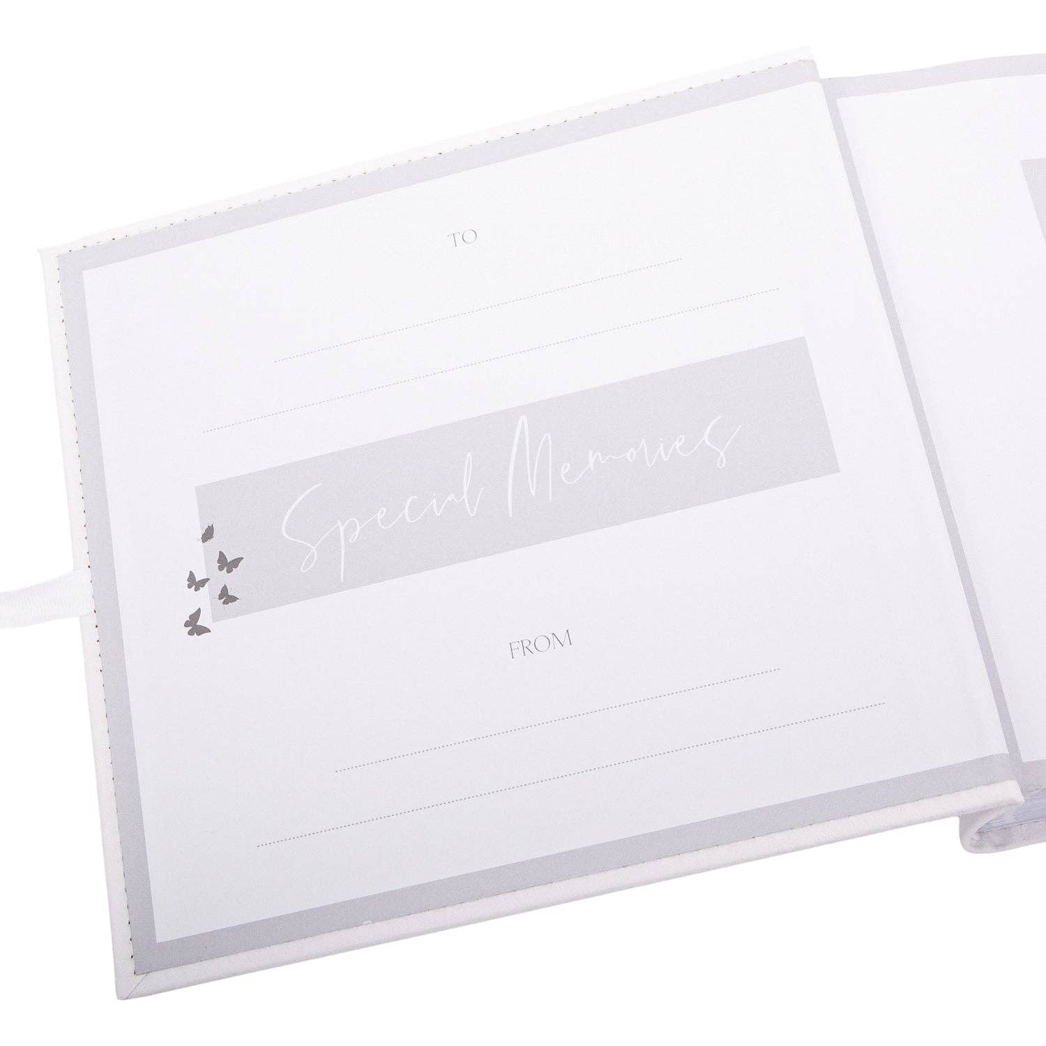 Happy Homewares – wholesale Photo album – Beautiful Ivory Suede Wedding Album Holding 160 4" x 6" Photos with Gold Hearts3