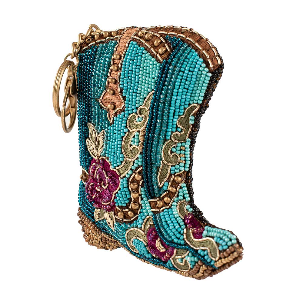 Mary Frances Accessories - Wholesale Coin Purse - Women's - Kickin' Around Beaded Cowboy Boots Coin Purse/Key Fob4