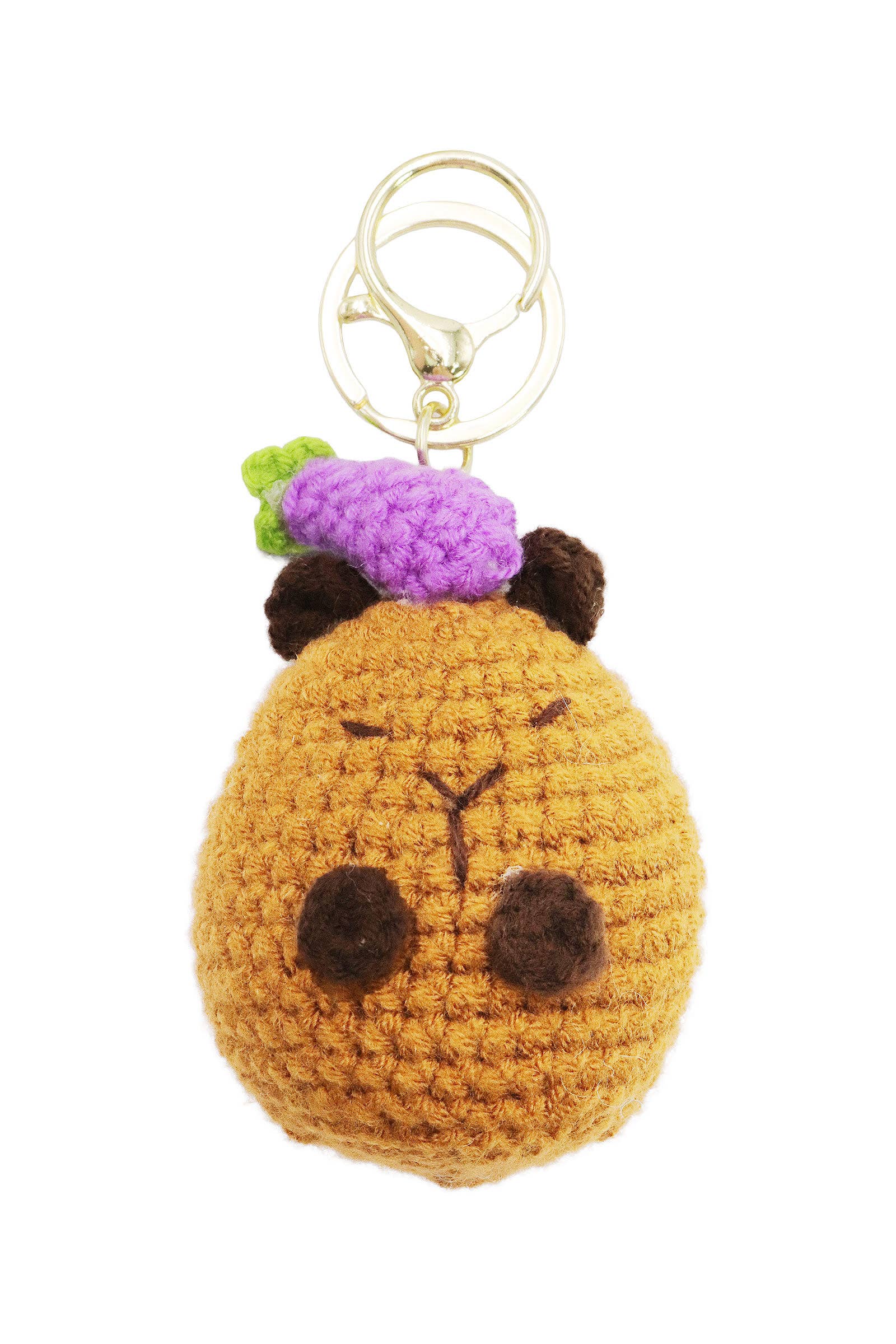 ASSORTED Capybara Fruits And Veggies Crochet Key Chain for wholesale on Faire7