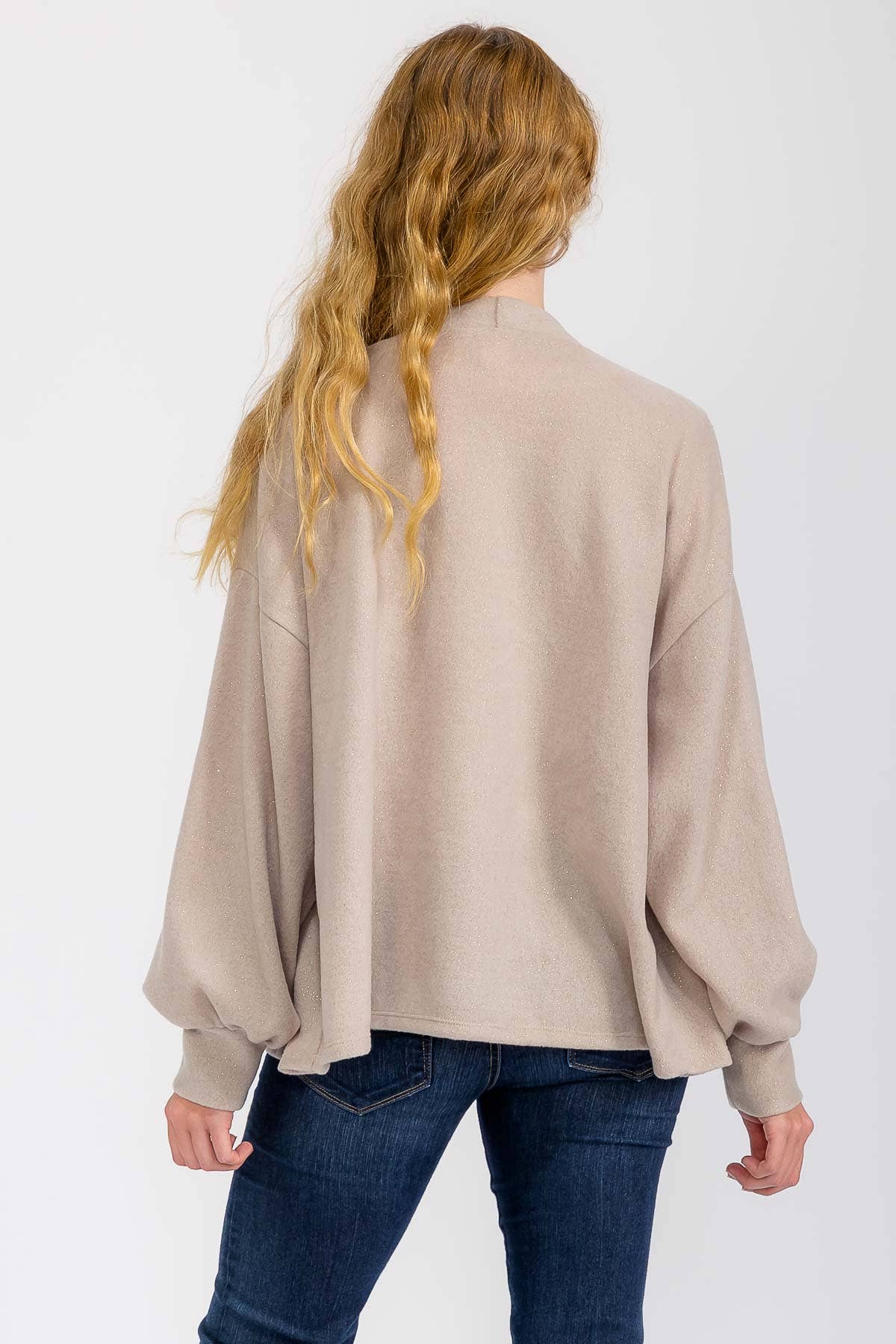 7th Ray – wholesale Cardigan – Women’s – Gold Glitter Detail Button Down Cardigan T604011