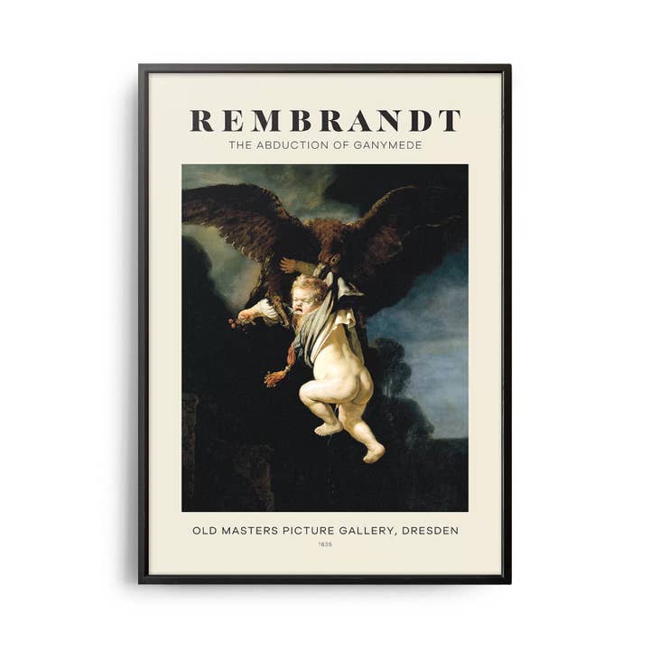 Mid-century Rembrandt The Abduction of Ganymede Poster for wholesale by Weekend Concept