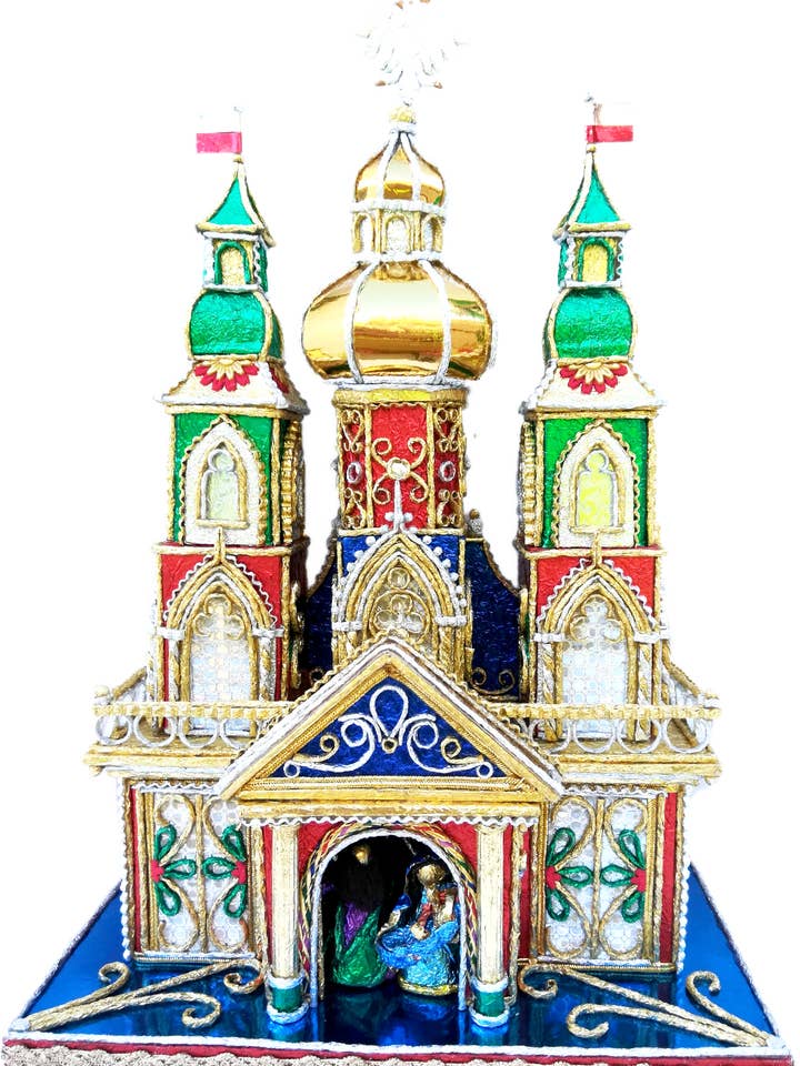 La Nativité de Cracovie avec trois clochers d'église pour la vente par Mia's Polish Treasures