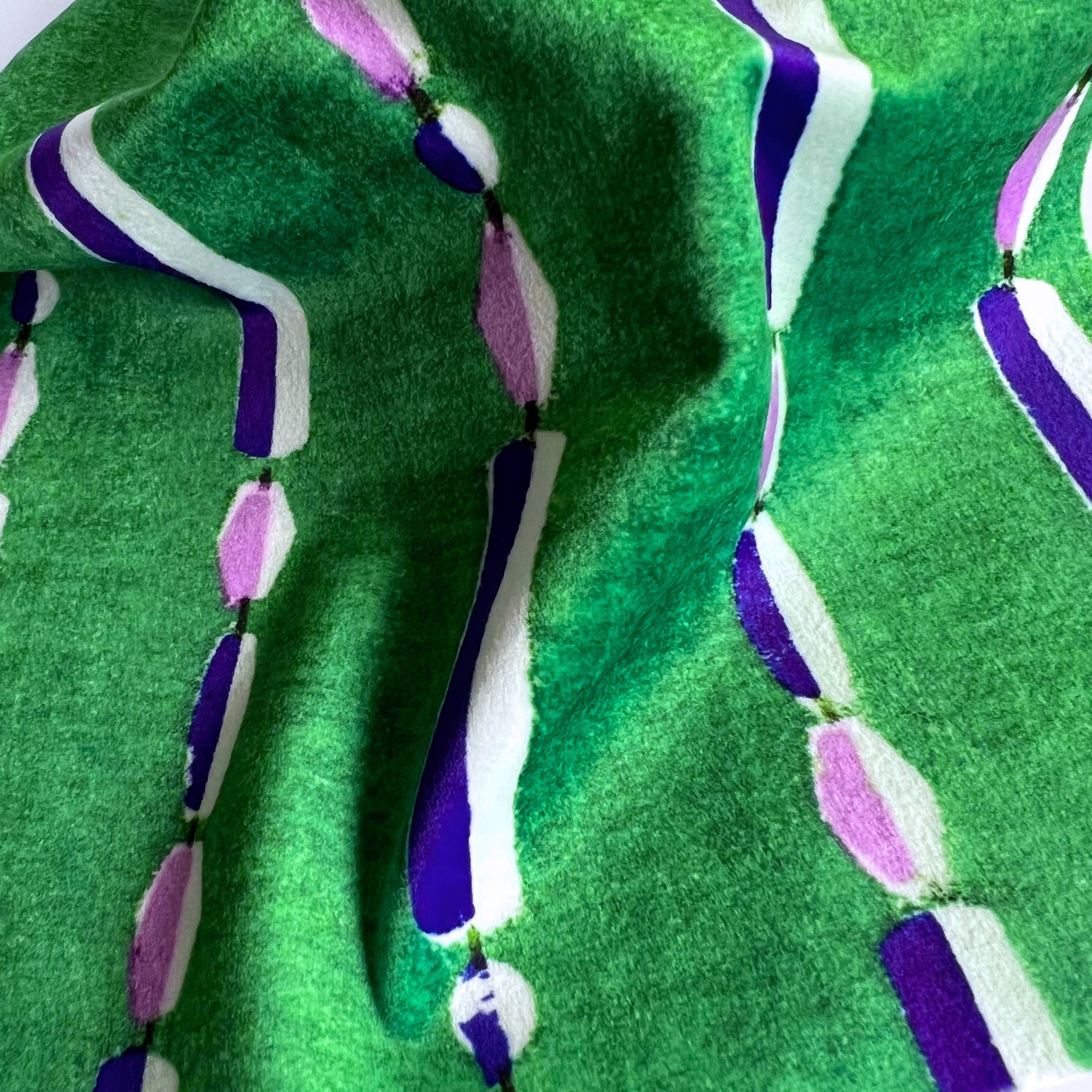 Reimagined by Anna Stark – wholesale Fabric – 'Geometric 2' velvet stripe fabric (By the Metre) - Emerald6