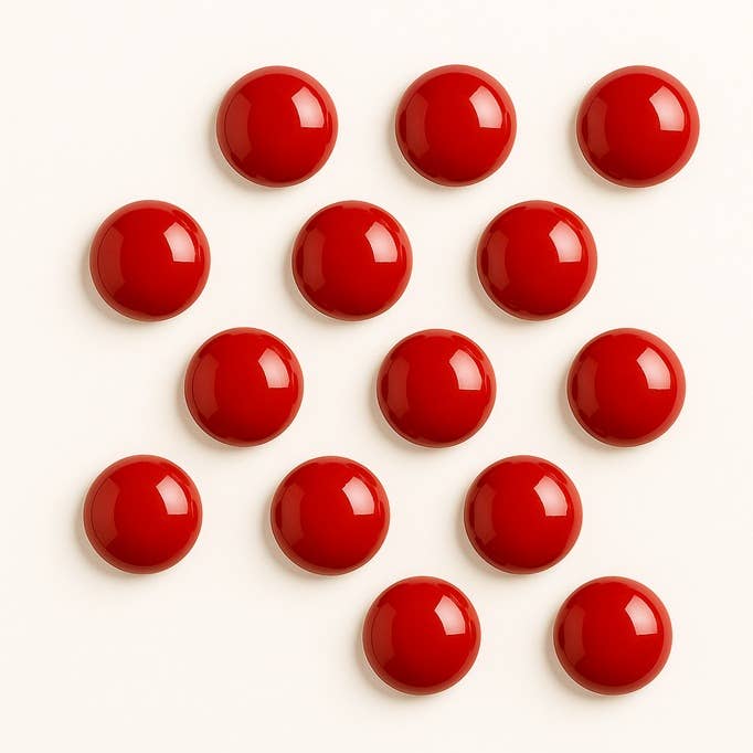 Factory Direct Craft - Wholesale Magnet - 1" Dia Mini Metal Button Magnets - Pack of 12 - Select Color2