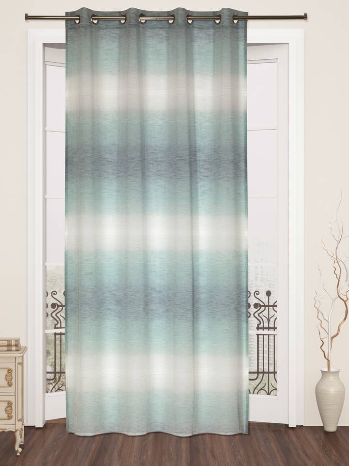 Basile Blue Grommet Panel 100% PES 140x240cm for wholesale by IPC TEXTILES