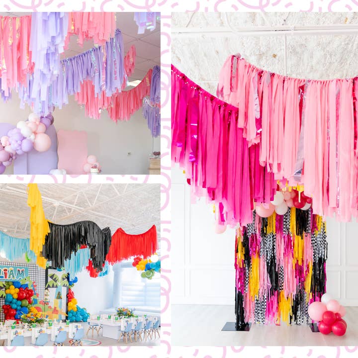 Oh My Darling Party Co - Wholesale Bunting/Garland - Custom Aerial Ceiling Fringe Strand1