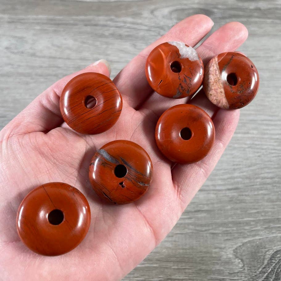 Keystone Crystals - Wholesale Spiritual Stone/Crystal - Donut Pi Stone 30mm Gemstone Pendant –  Strung or Plain38