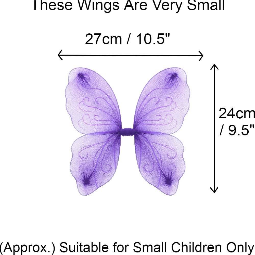 Topkids Accessories – wholesale Costume – Child – Angel Wings Fairy Butterfly Pixie Tinkerbell Fancy Dress Outfit Girls Dressing Up Costume Baby Toddler Kids Childs Small Tiny Mini Toy Fairywings Set Glitter5