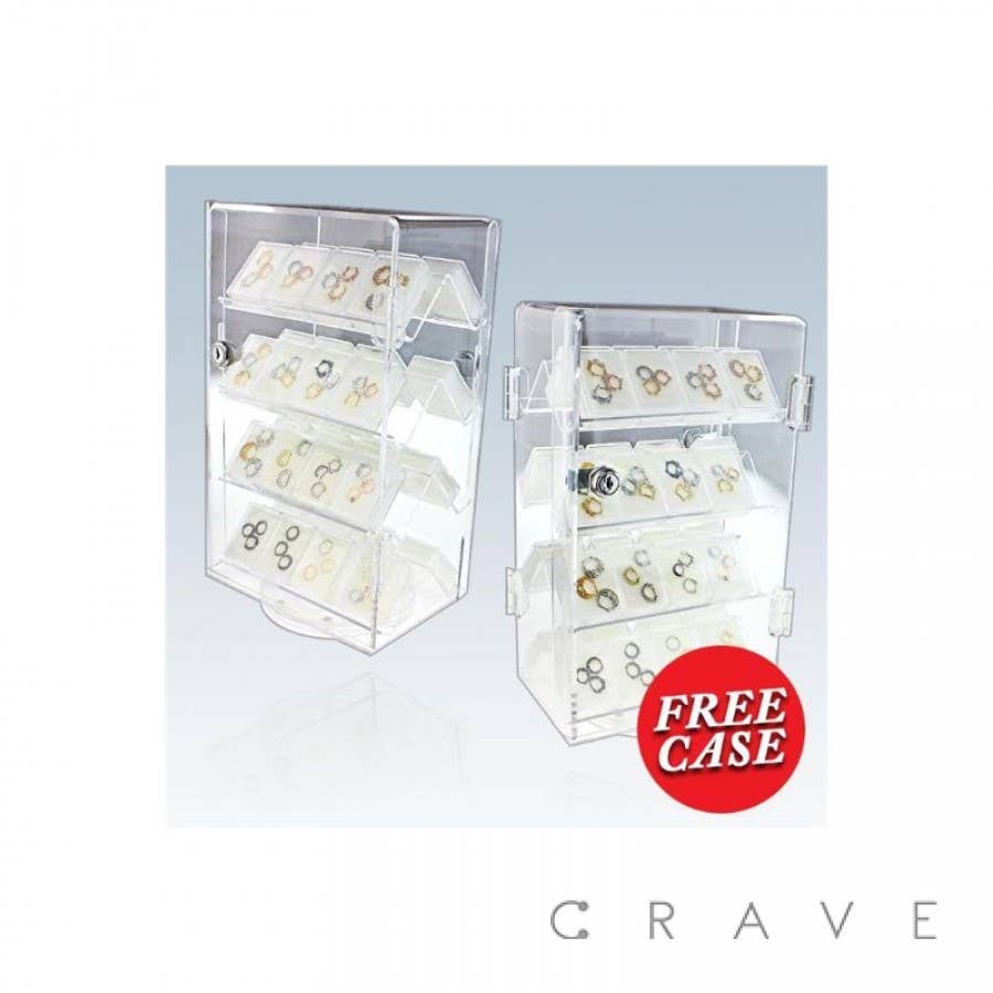 CRAVE - Wholesale Jewelry Stand & Display - 96PCS OF SEPTUM RINGS FREE ACRYLIC COUNTERTOP DISPLAY