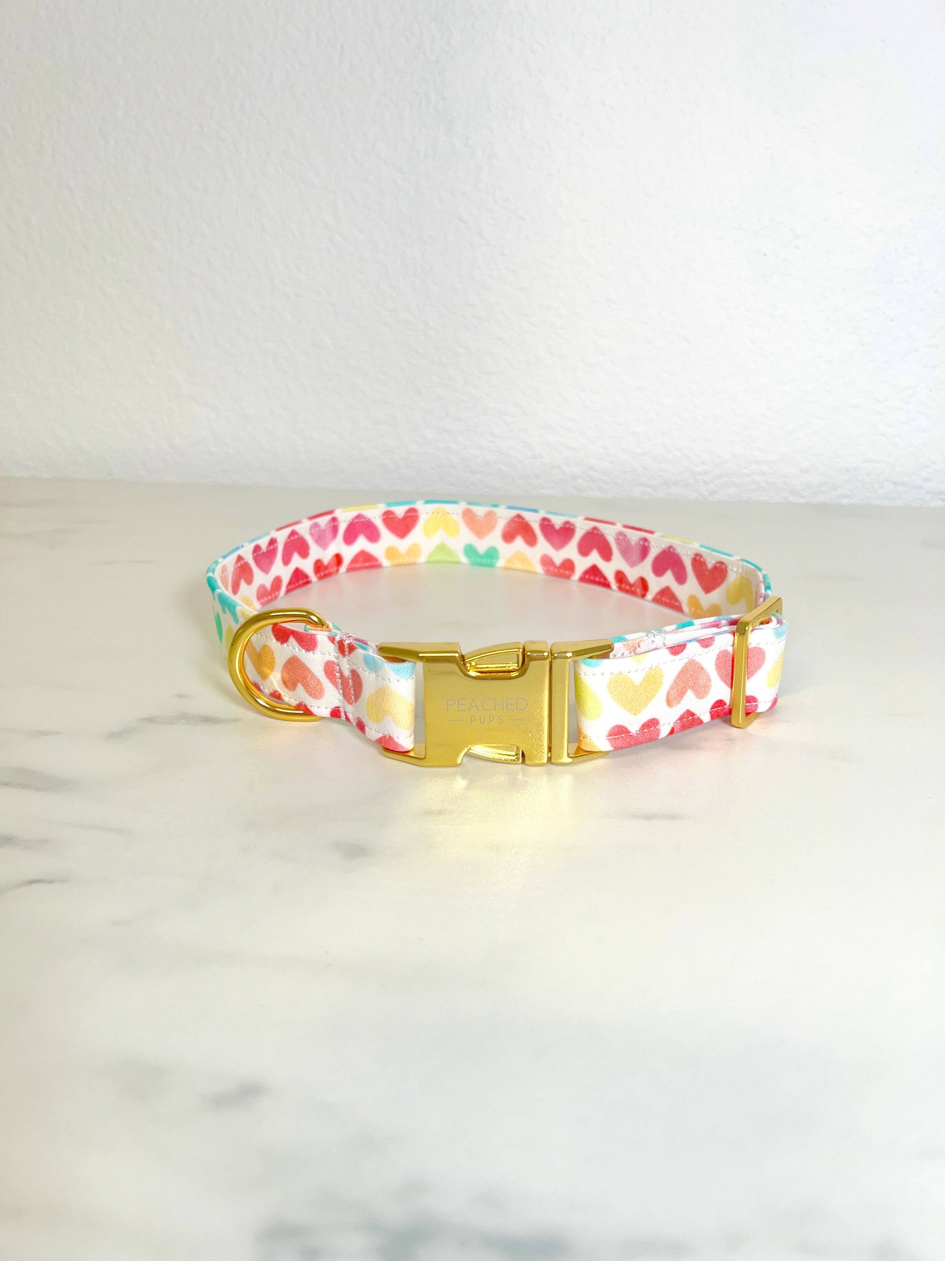 Peached Pups - Wholesale Pet collar – Dog - Rainbow Hearts Fi Compatible Collar