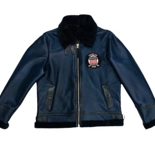 BLUE SHEARLING VARSITY for wholesale by The Lud