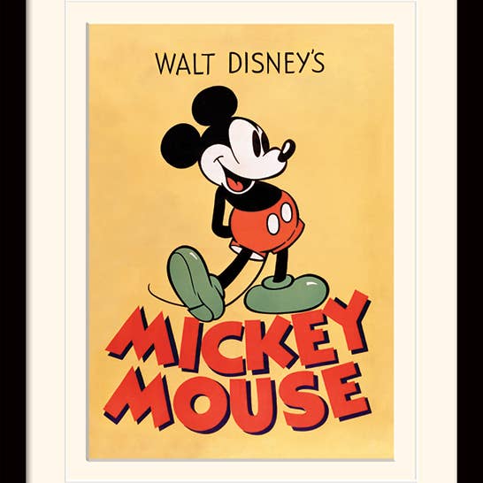 Memorabilia do Mickey Mouse (Mickey) 30X40 emoldurada+MONTAGEM por atacado de The Art Group