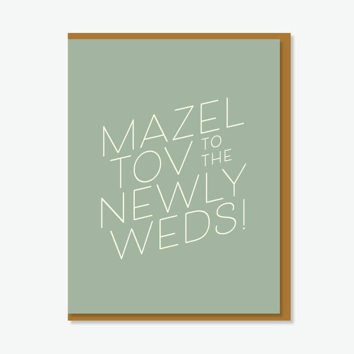 Nouveaux mariés de Mazel Tov ! Carte pour la vente par Everyday Yiddish