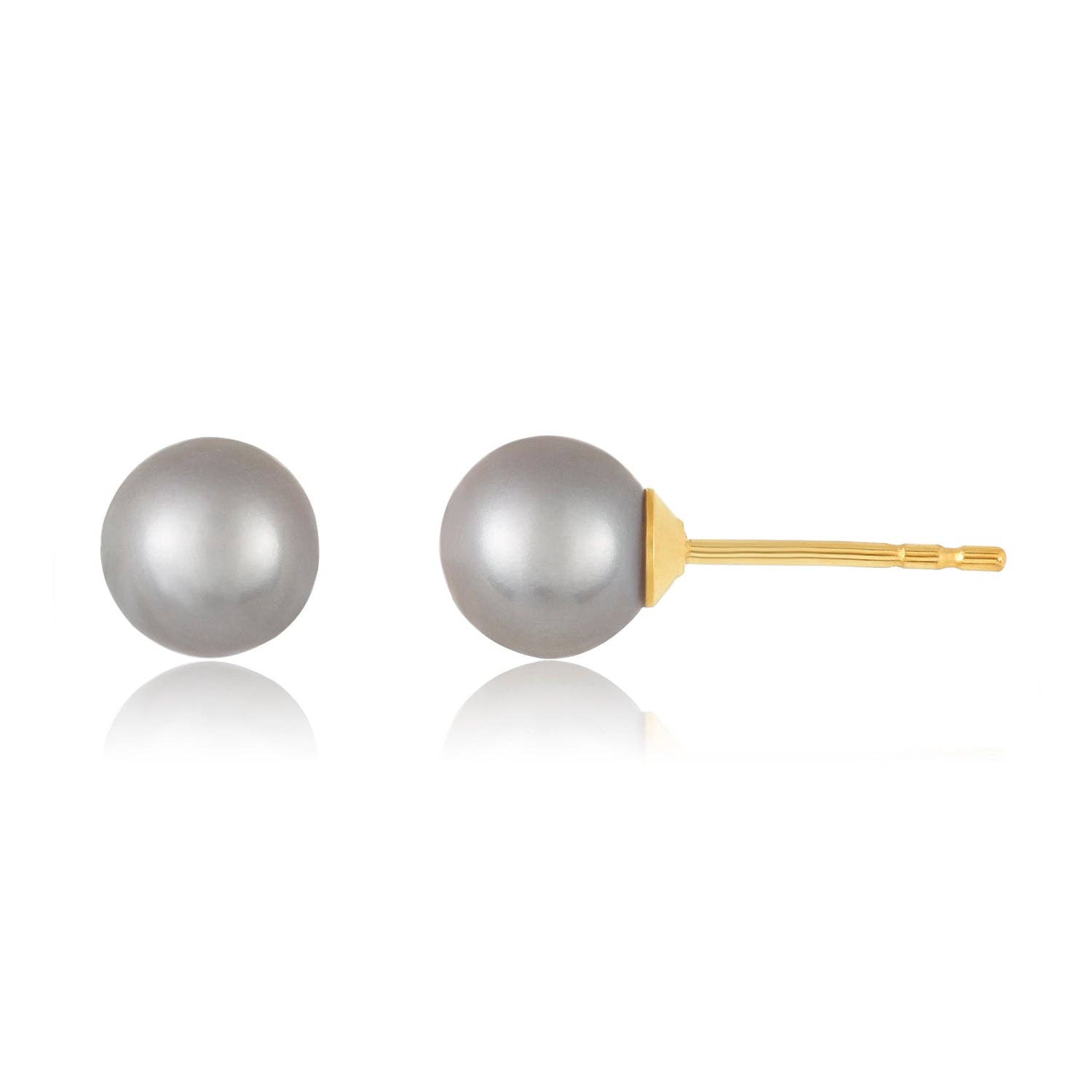 Mabel Chong - Wholesale Stud/Post Earrings - Grey Pearl Studs2