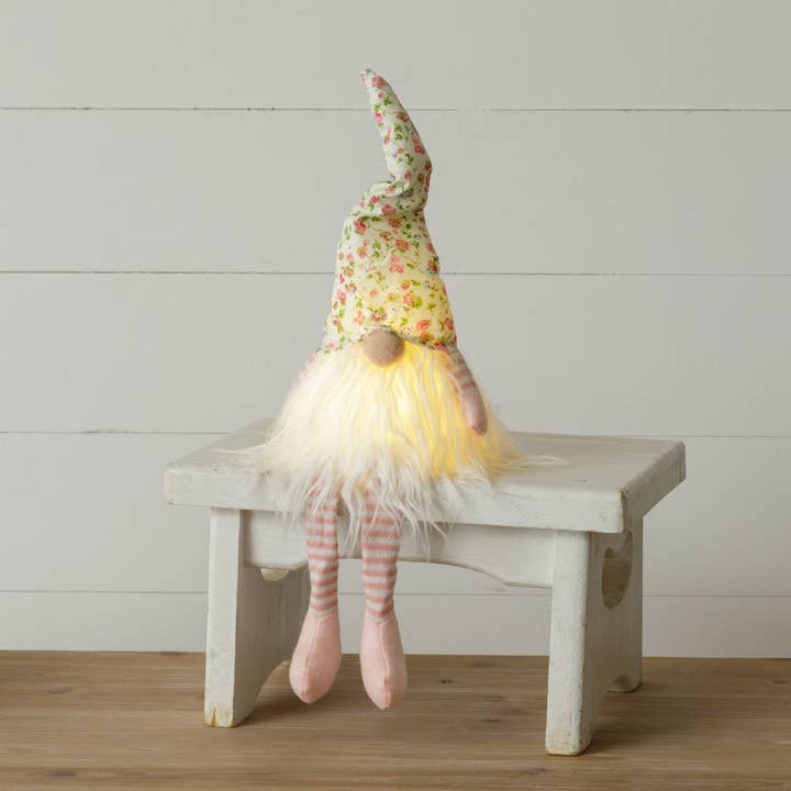 Audrey's Home & Gift - Wholesale Decorative Tabletop Object - Lighted Spring Gnome, Shelf Sitter (PC)