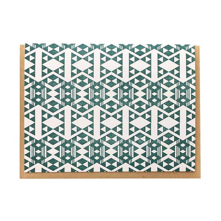 Carte Motif sarcelle pour la vente par Noteworthy Paper & Press