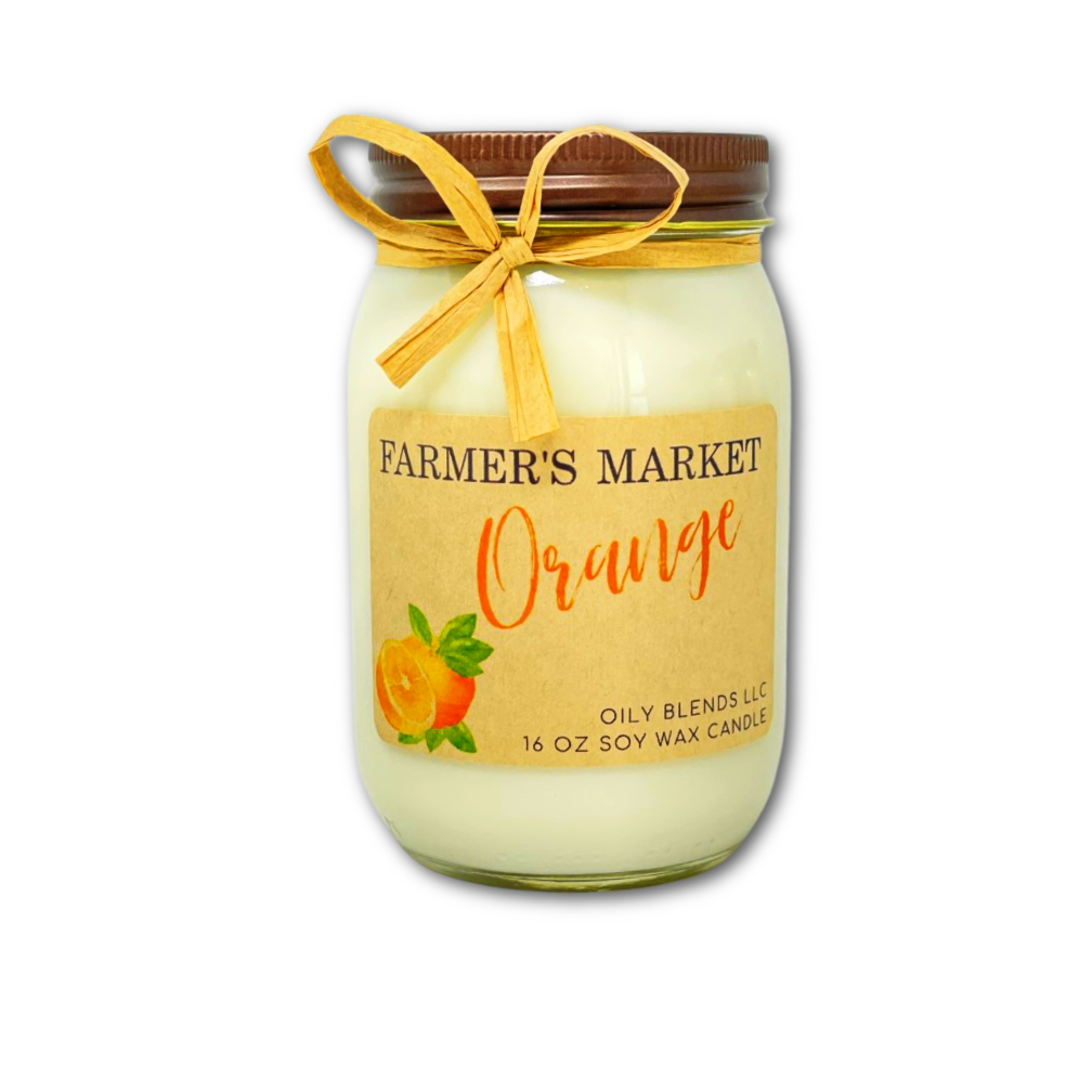 Oily Blends - Wholesale Jar/Filled Candle - Jumbo Farmer's Market Candles - 100 Hour Burn Time4
