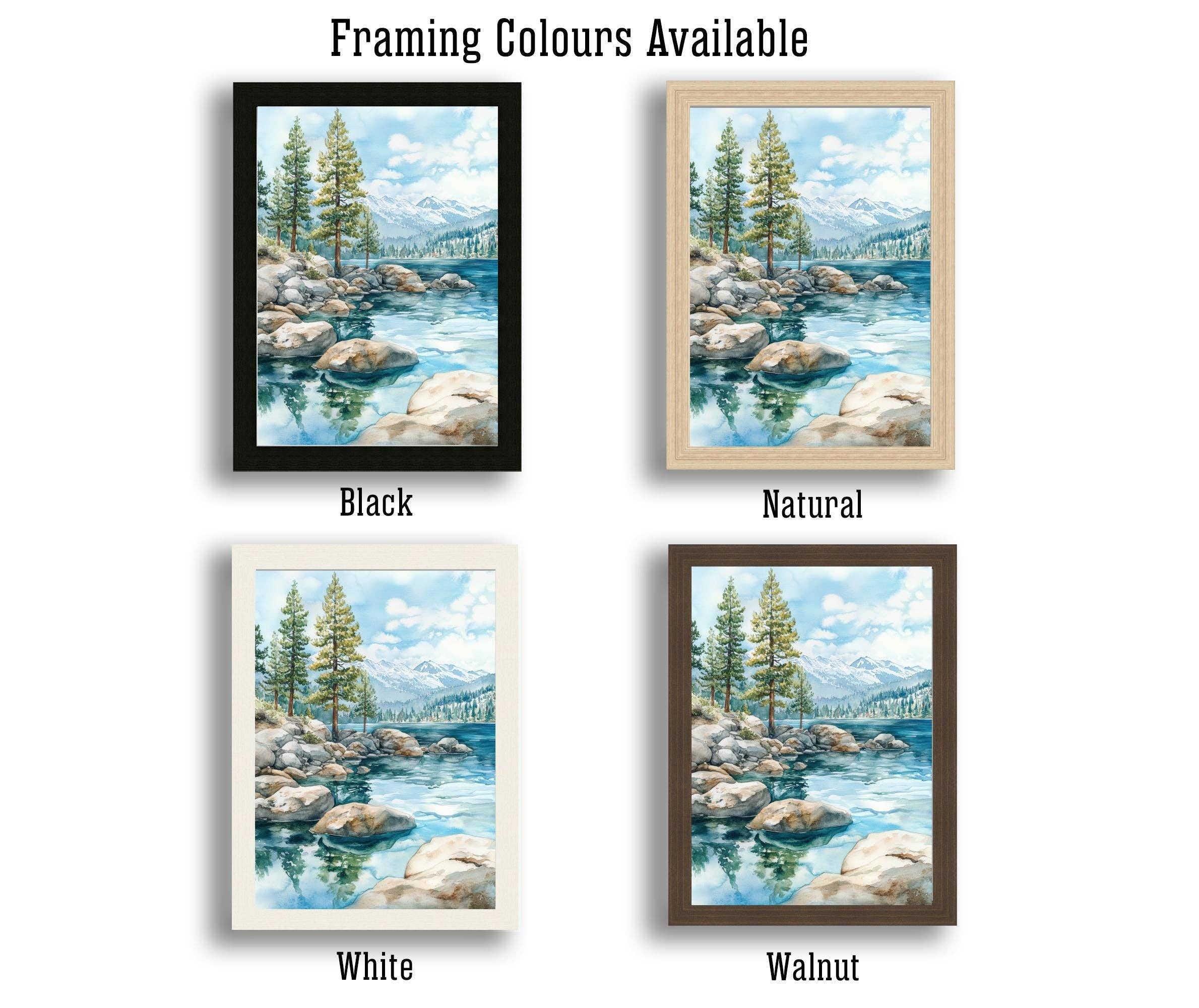 InkNPrintz – wholesale Art print – Lake Tahoe Watercolor Painting Lake Tahoe Landscape Art Watercolor Nature Poster Scenic Lake Tahoe Art Mountain Lake Decor2