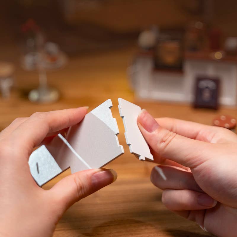 Robotime – Kit de artesanato DIY por atacado – DG162 No.17 Café Rollife Casa de bonecas de artesanato em miniatura DIY3