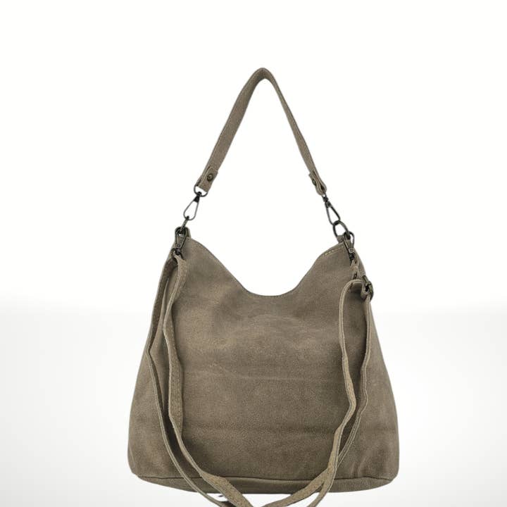 ITALIAN'S LEATHER - Wholesale Shoulder Bag - Women's - Ribelle suede leather bag 2509045