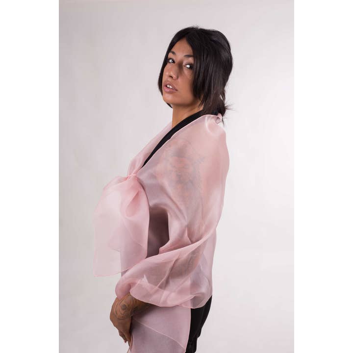 MR Complements - Venta al por mayor Chal - Mujer - Chal de Organza Seda Natural1
