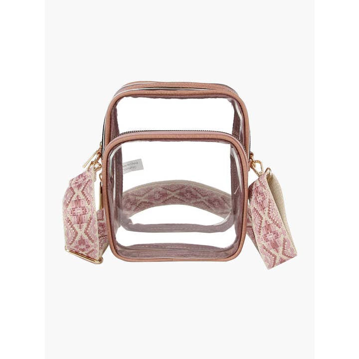 Handbag Express - Wholesale Crossbody Bag - Women's - Guitar Strap Clear Crossbody Bag1