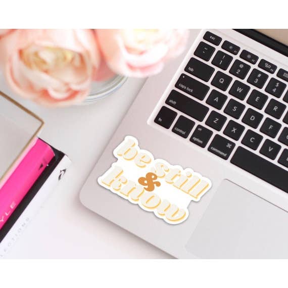 Be Still And Know Christian Sticker for wholesale by Ryman + Co