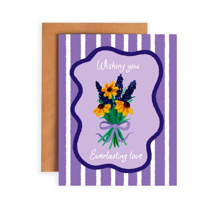 Önskar er evig kärlek | Bröllopskort för wholesale av Janine Payne Illustrations