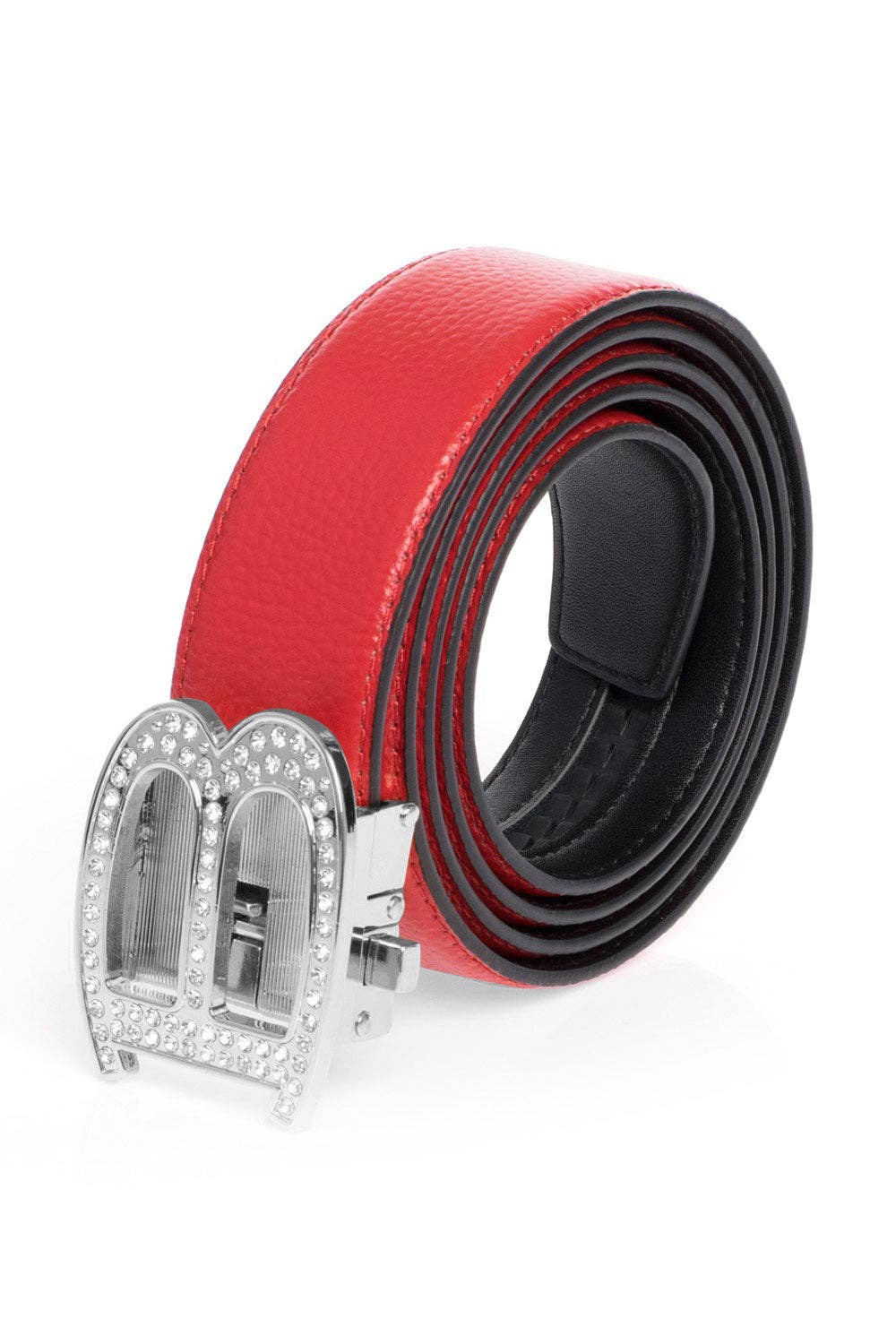 BARABAS – wholesale Belt – Men's – Men's Rhinestone B Letter Buckle Leather Belt BK8103